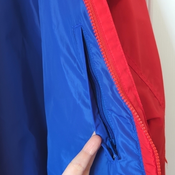 Columbia 90's Vintage Bugaboo Nylon Full Zip Winter Ski Shell Jacket Red Blue L - Picture 10 of 16
